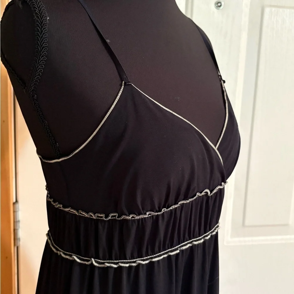 Max Studio Black Spaghetti Strap Long Dress